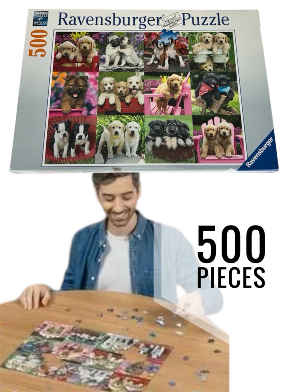 Ravensburger "Puppy Pals" 500-piece jigsaw puzzle